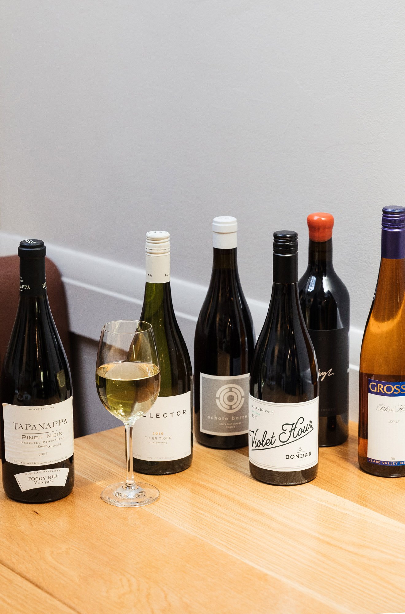 Photo of some of the wines available at Boronia Kitchen